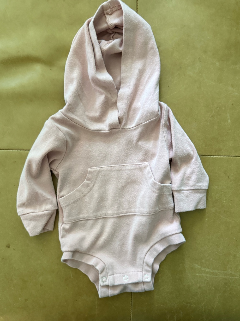 Little One Shop Pink Hooded Sweatshirt Onesie 3M